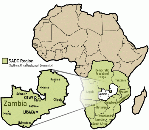 Zambia Is in Southern Africa